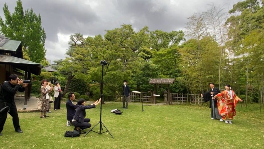 和装前撮り　中村公園ロケ　桐蔭茶席　アルティメット　